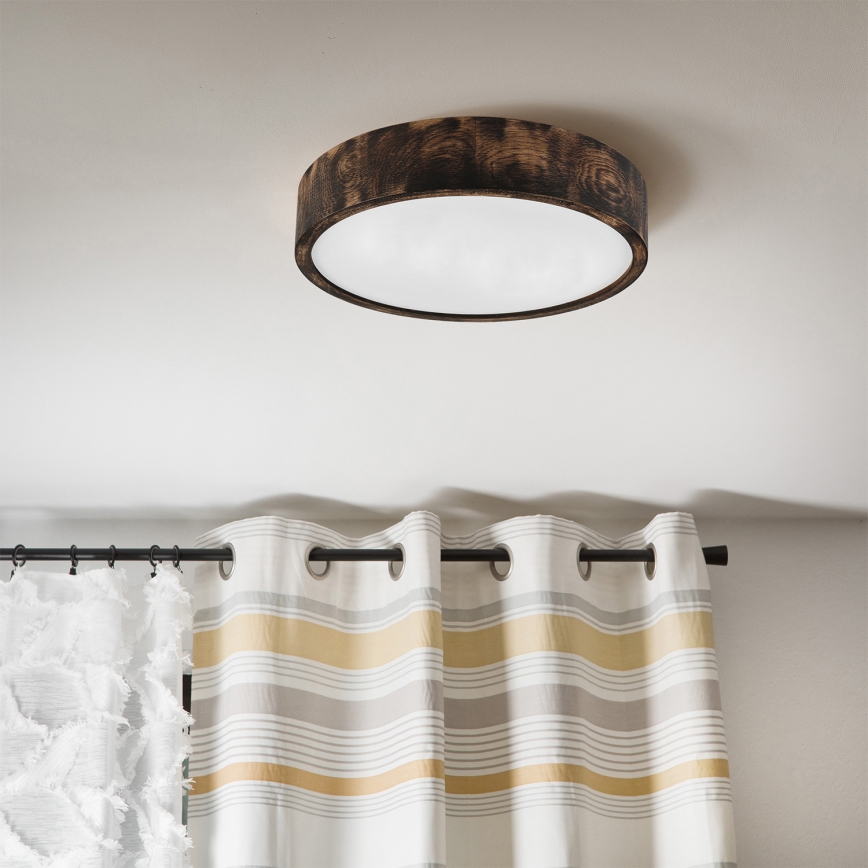 Brilagi - Plafonieră CARVALHO SMOKEY, 2xE27/60W/230V, stejar, Ø 37,5 cm