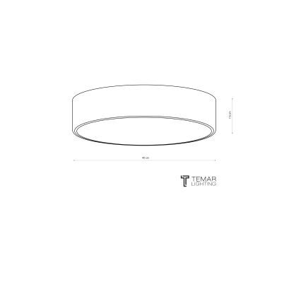 Brilagi - Plafonieră CLARE, 3x E27, max. 24 W, 230 V, Ø 40 cm, maro