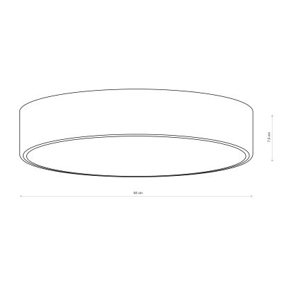 Brilagi - Plafonieră CLARE 4xE27/40W/230V Ø 50 cm maro