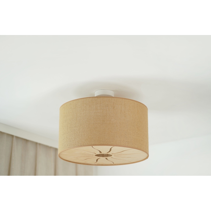 Brilagi - Plafonieră COUNTRY ROLLER 1xE27/15W/230V diametru 50 cm bej