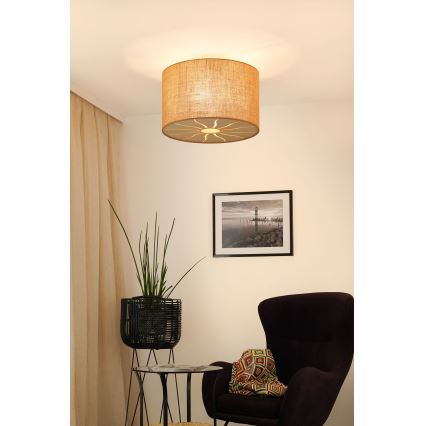 Brilagi - Plafonieră COUNTRY ROLLER 1xE27/15W/230V diametru 50 cm bej