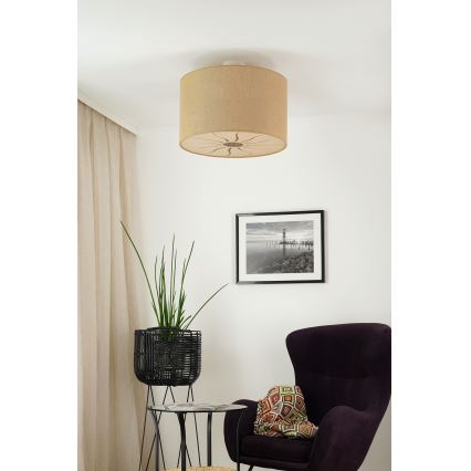 Brilagi - Plafonieră COUNTRY ROLLER 1xE27/15W/230V diametru 50 cm bej