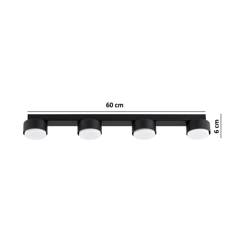Brilagi - Plafonieră cu 4 spoturi GX53/12W/230V, neagră