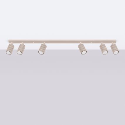 Brilagi - Plafonieră cu 6 spoturi LED CRESTO, GU10, 10W, 230V, taupe