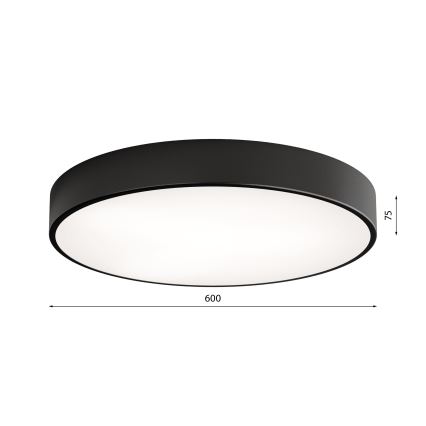 Brilagi - Plafonieră cu senzor CLARE, 5x E27/40W/230V, Ø 60 cm, neagră