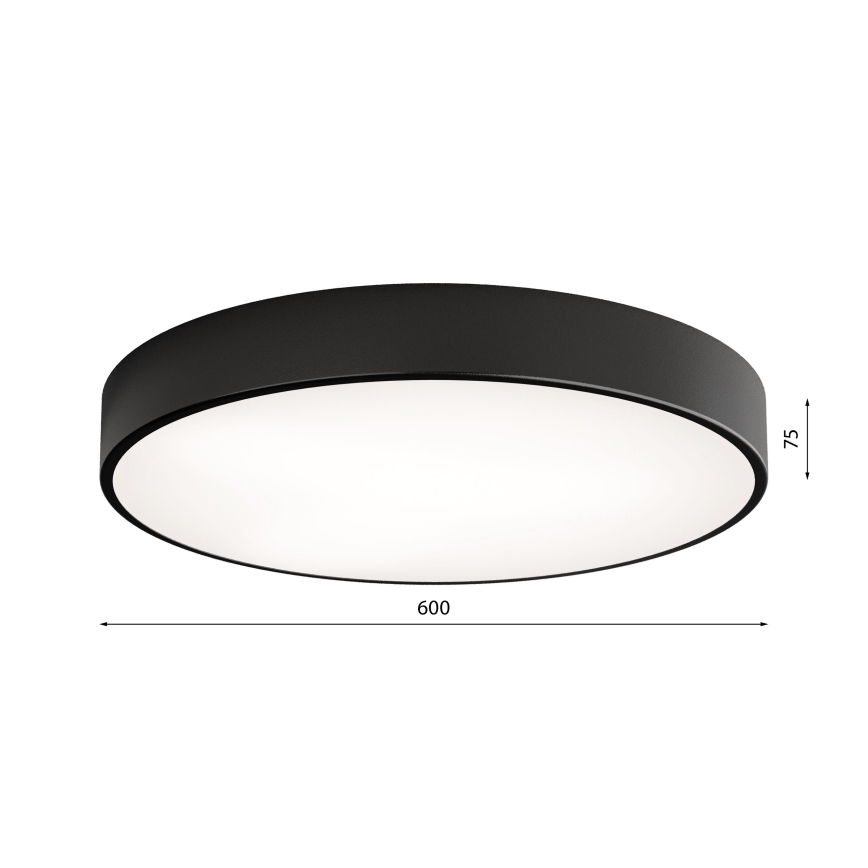 Brilagi - Plafonieră cu senzor CLARE, 5x E27/40W/230V, Ø 60 cm, neagră