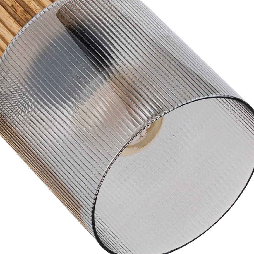 Brilagi - Plafonieră cu spoturi HYGGE 4xE14/15W/230V lemn/fumuriu