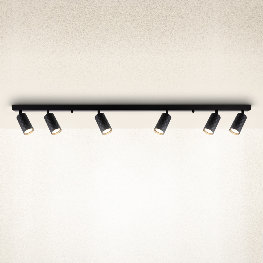 Brilagi - Plafonieră cu spoturi SELE DIAMANT 6xGU10/30W/230V negru