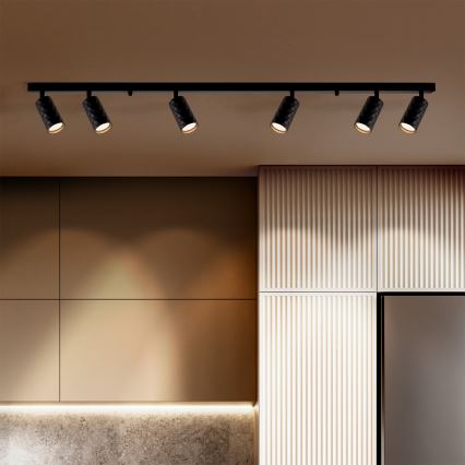 Brilagi - Plafonieră cu spoturi SELE DIAMANT 6xGU10/30W/230V negru