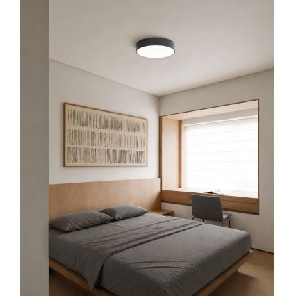 Brilagi - Plafonieră pentru baie cu senzor de mișcare și senzor crepuscular CLARE 4xE27/24W/230V Ø 50 cm antracit IP54