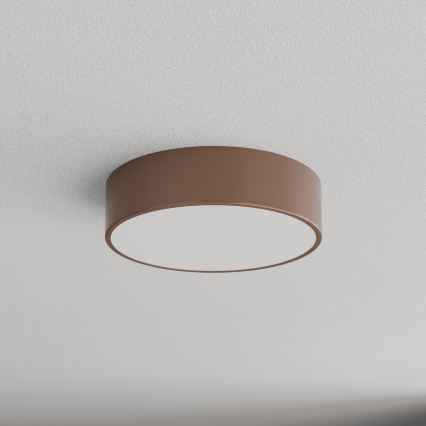 Brilagi - Plafonieră de baie cu senzor de mișcare și senzor crepuscular CLARE 2xE27/24W/230V Ø 30 cm maro IP54