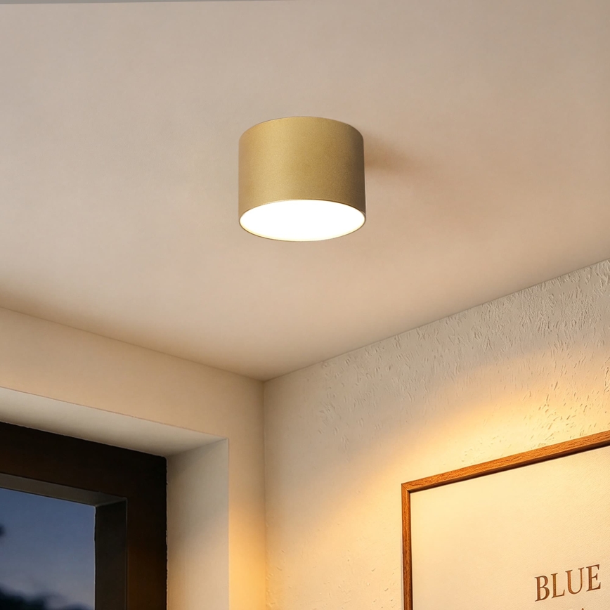 BRILAGI - Plafonieră pentru baie FORIS LED/9W/230V Ø 9 cm auriu IP44 CRI 90