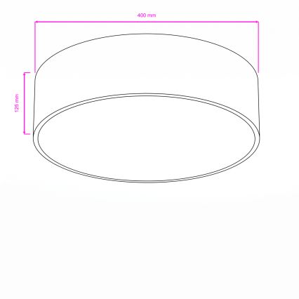Brilagi - Plafonieră de baie POOL, 3x E27, 15W, 230V, Ø 40 cm, IP54, alb