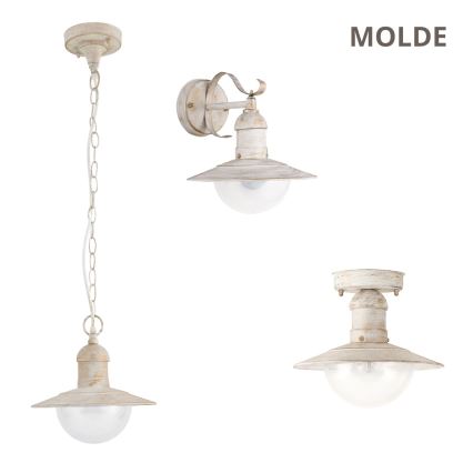 Brilagi - Plafonieră de exterior MOLDE 1xE27/60W IP44 albă/patină
