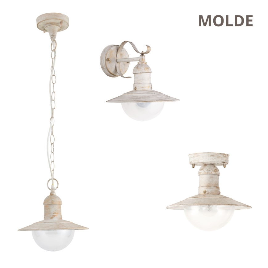 Brilagi - Plafonieră de exterior MOLDE 1xE27/60W IP44 albă/patină