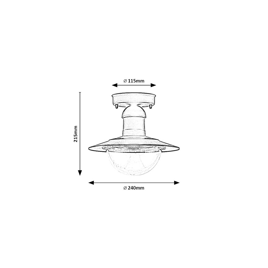 Brilagi - Plafonieră de exterior MOLDE 1xE27/60W IP44 negru