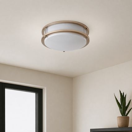 Brilagi - Plafonieră ELARO 2xE27/40W/230V Ø 26 cm aurie
