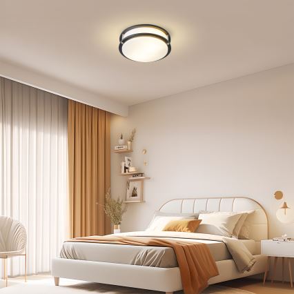 Brilagi - Plafonieră ELARO, 2xE27/40W/230V, Ø 26 cm, neagră