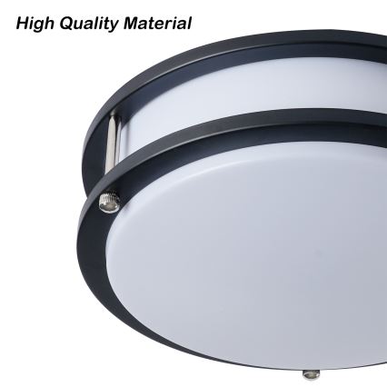 Brilagi - Plafonieră ELARO, 2xE27/40W/230V, Ø 26 cm, neagră