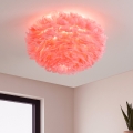 Brilagi - Plafonieră FEATHER 3x E27/40W/230V Ø 50 cm, roz