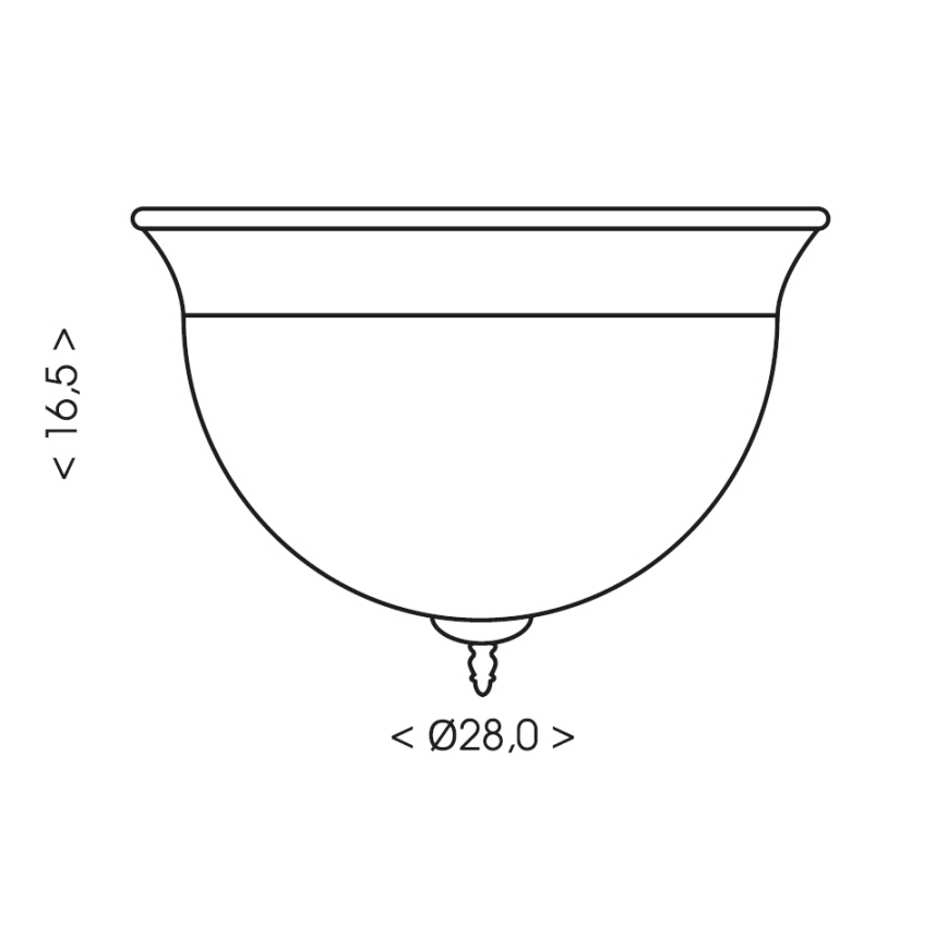 BRILAGI - Plafonieră FRESCO 2xE27/40W/230V diam. 28 cm auriu
