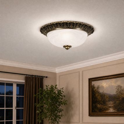 Brilagi - Plafonieră FRESCO 2xE27/40W/230V, diam. 30 cm, aurie