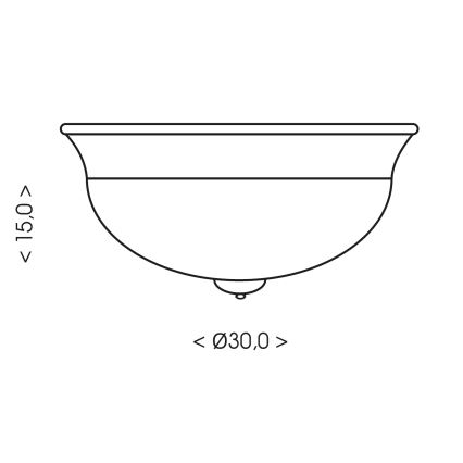 Brilagi - Plafonieră FRESCO 2xE27/40W/230V, diam. 30 cm, aurie