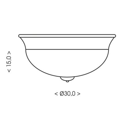 Brilagi - Plafonieră FRESCO 2xE27/40W/230V, diam. 30 cm, aurie