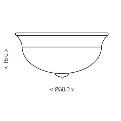 Brilagi - Plafonieră FRESCO 2xE27/40W/230V, diam. 30 cm, cupru