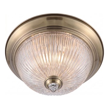 Brilagi - Plafonieră FRESCO 2xE27/40W/230V, diametru 28 cm, alamă
