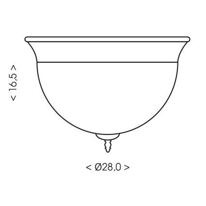 Brilagi - Plafonieră FRESCO 2xE27/40W/230V Ø 28 cm albă
