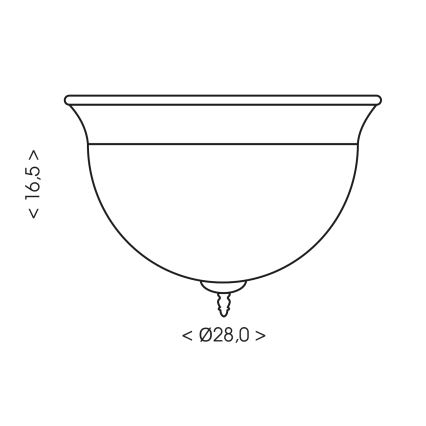 Brilagi - Plafonieră FRESCO 2xE27/40W/230V Ø 28 cm crom lucios
