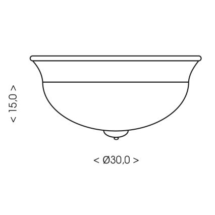 Brilagi - Plafonieră FRESCO 2xE27/40W/230V Ø 30 cm alamă