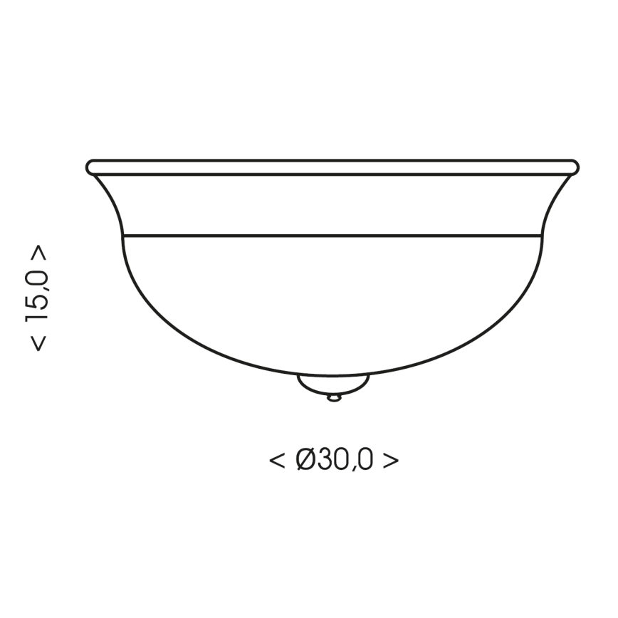 Brilagi - Plafonieră FRESCO 2xE27/40W/230V Ø 30 cm alamă