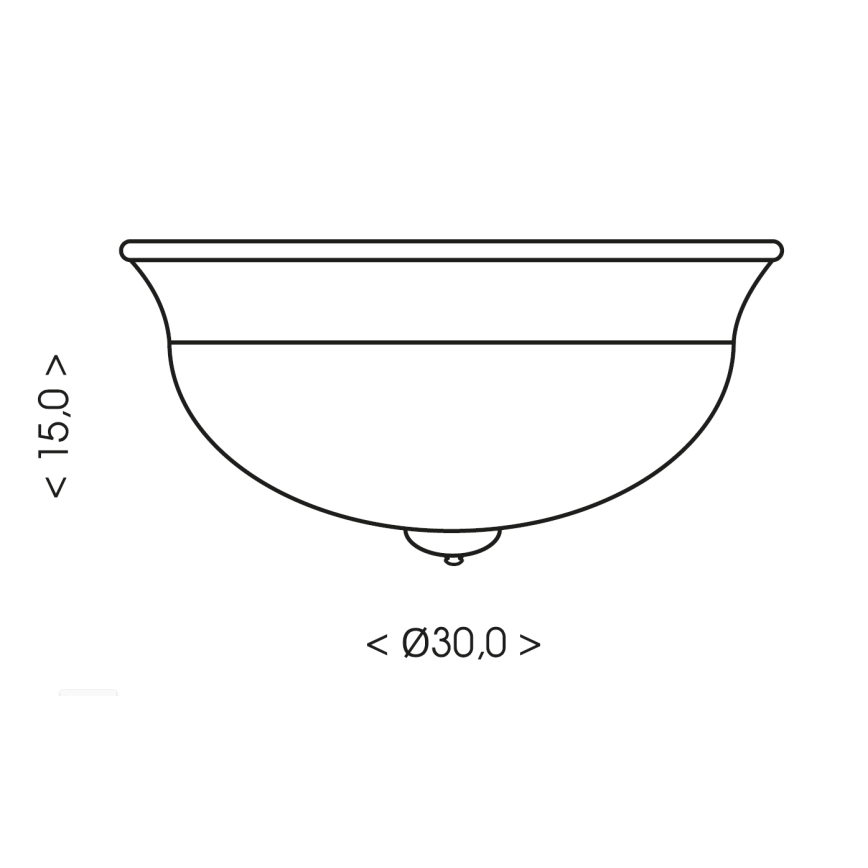 Brilagi - Plafonieră FRESCO 2xE27/40W/230V Ø 30 cm argintie