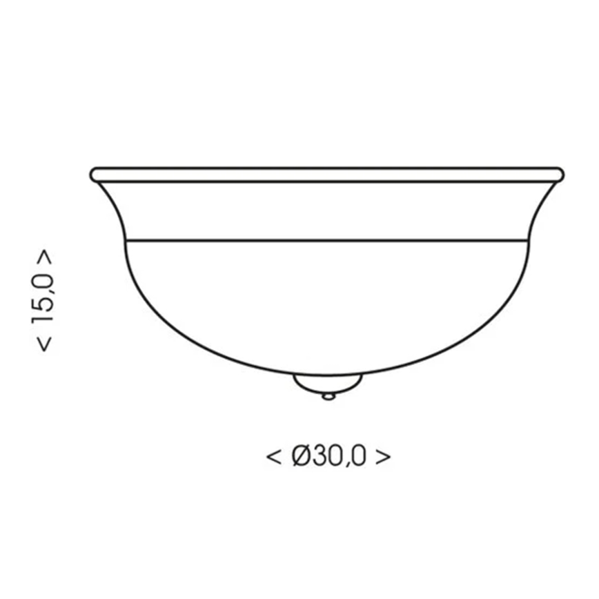 Brilagi - Plafonieră FRESCO 2xE27/40W/230V Ø 30 cm argintie
