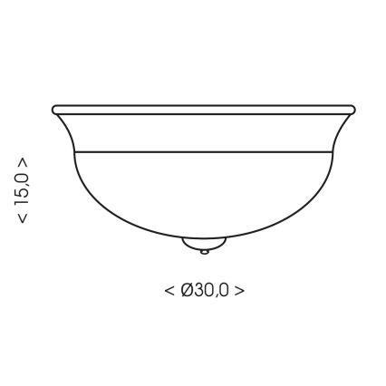 Brilagi - Plafonieră FRESCO 2xE27/40W/230V Ø 30 cm aurie