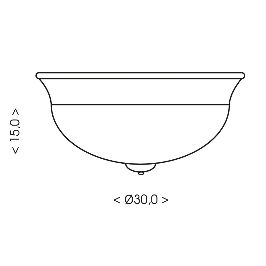 Brilagi - Plafonieră FRESCO 2xE27/40W/230V Ø 30 cm aurie