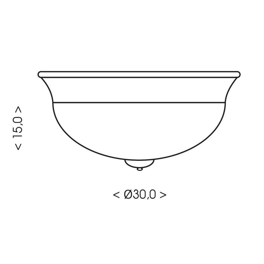 Brilagi - Plafonieră FRESCO 2xE27/40W/230V Ø 30 cm culoare cupru