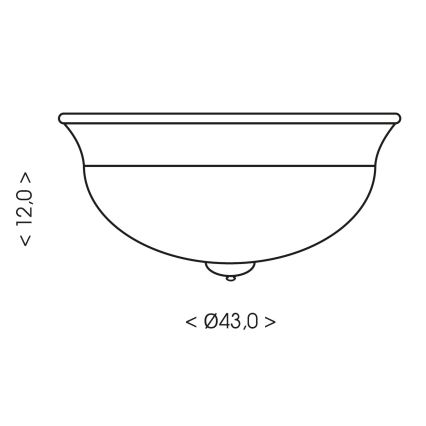 Brilagi - Plafonieră FRESCO 2xE27/40W/230V Ø 43 cm maro