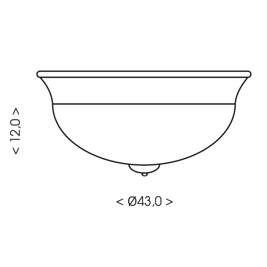 Brilagi - Plafonieră FRESCO 2xE27/40W/230V Ø 43 cm maro