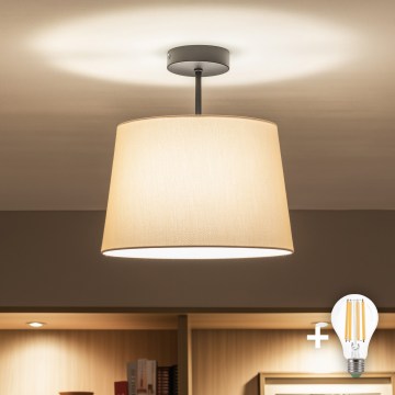 Brilagi - Plafonieră LED aplicată CERIA 1xE27/60W/230V diam. 30 cm negru/bej