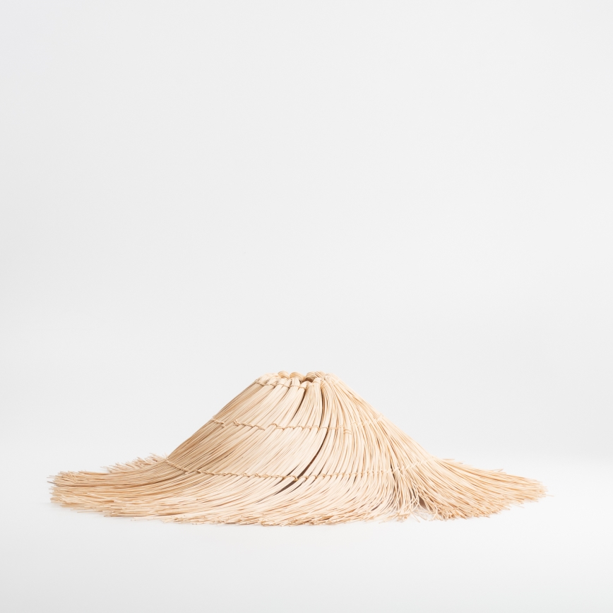 Brilagi - Plafonieră LED aplicată CERIA BOHO 1xE27/40W/230V diam. 100 cm ratan/stejar