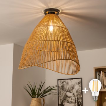 Brilagi - Plafonieră LED aplicată CERIA BOHO 1xE27/40W/230V Ø 50 cm maro