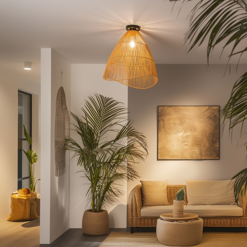 Brilagi - Plafonieră LED aplicată CERIA BOHO 1xE27/40W/230V Ø 50 cm maro