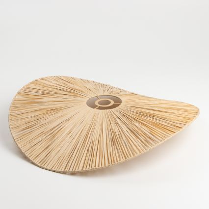 Brilagi - Plafonieră LED aplicată CERIA BOHO, 1xE27/40W/230V, Ø 60 cm, rafie/stejar