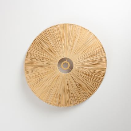 Brilagi - Plafonieră LED aplicată CERIA BOHO, 1xE27/40W/230V, Ø 60 cm, rafie/stejar