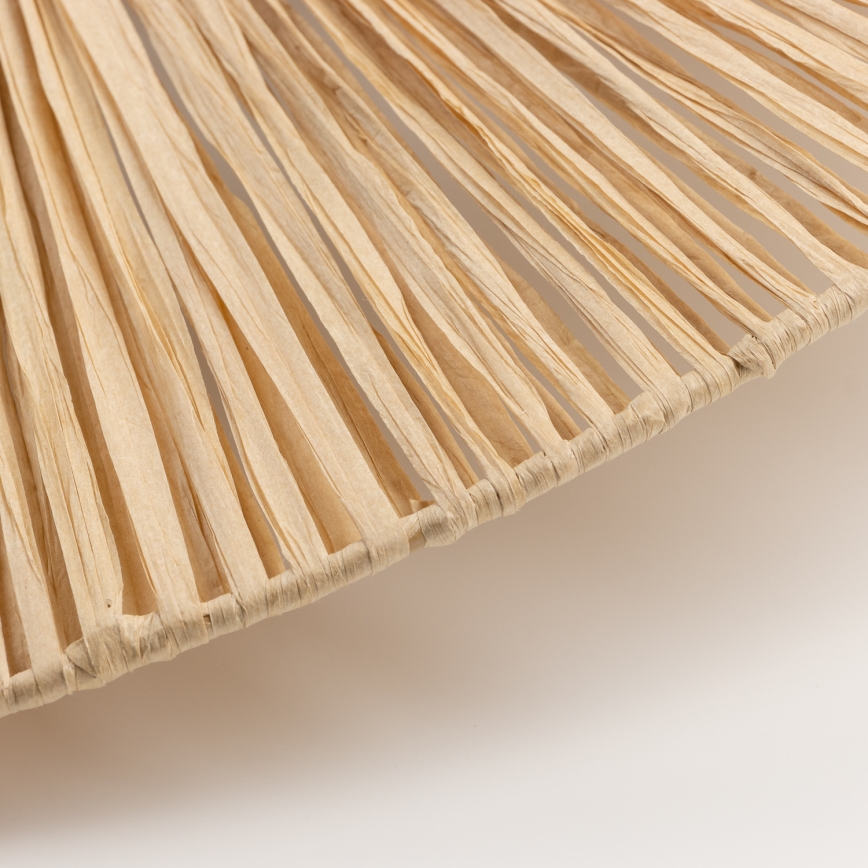 Brilagi - Plafonieră LED aplicată CERIA BOHO, 1xE27/40W/230V, Ø 60 cm, rafie/stejar