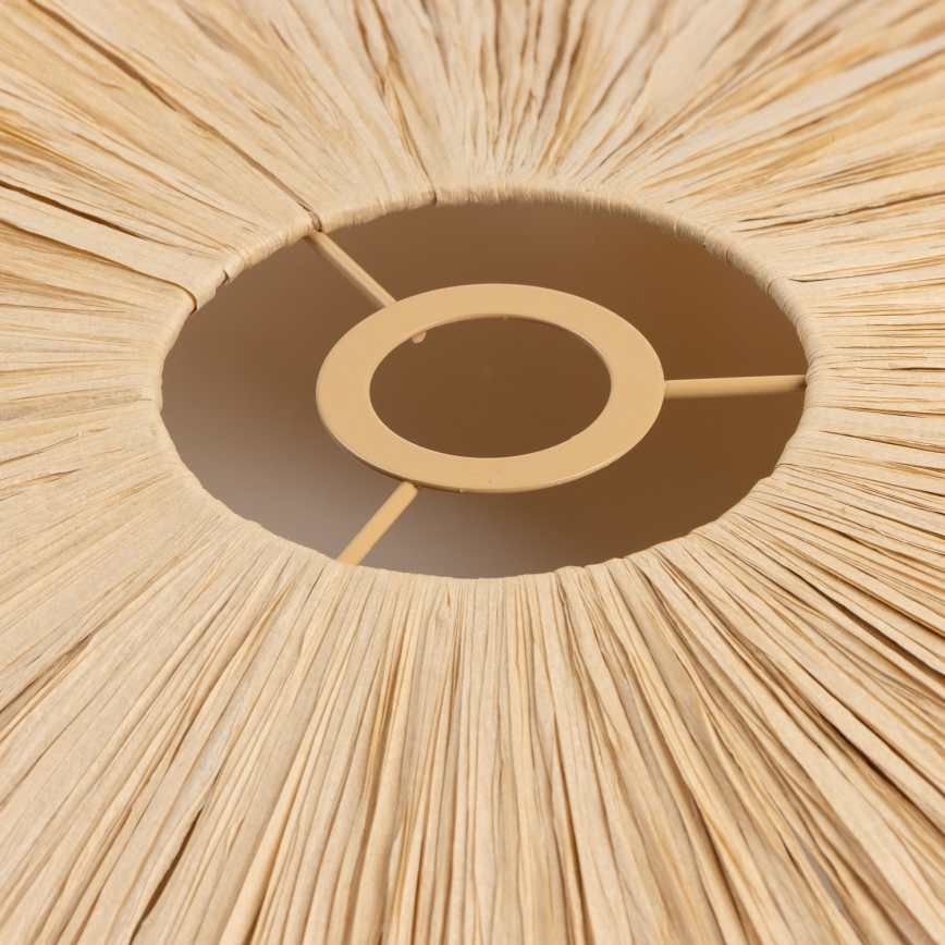 Brilagi - Plafonieră LED aplicată CERIA BOHO, 1xE27/40W/230V, Ø 60 cm, rafie/stejar