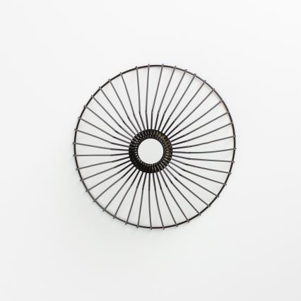 Brilagi - Plafonieră LED aplicată CERIA WIRE, 1xE27/40W/230V, Ø 30 cm, negru/stejar